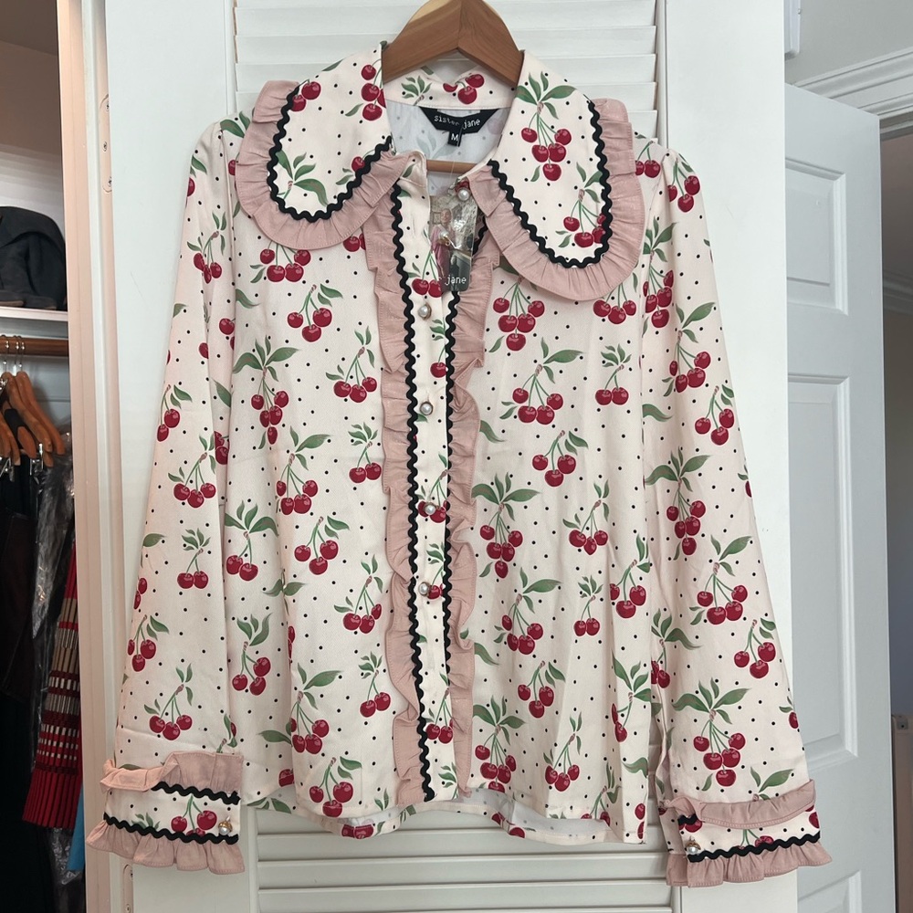 Sister Jane cherry print shirt